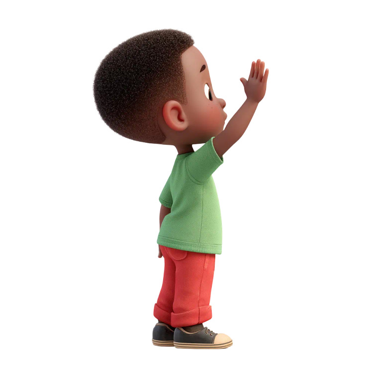 Pixar-Style Boy V11 Vinyl Car Decal Sticker – Waterproof & UV-Resistant 