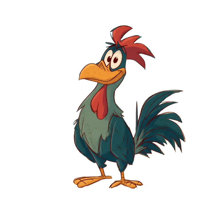 Cartoon Rooster V3 Vinyl Car Decal Sticker – Waterproof & UV-Resistant 