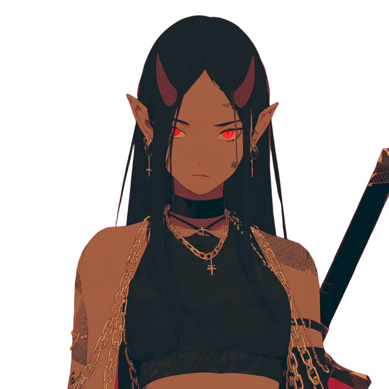 Anime Dark Elf Vinyl Car Decal Sticker – Waterproof & UV-Resistant 