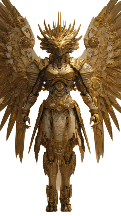 Majestic Golden Garuda Vinyl Car Decal Sticker – Waterproof & UV-Resistant 