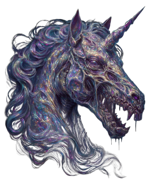 Psychedelic Unicorn Slaying Vinyl Car Decal Sticker – Waterproof & UV-Resistant 