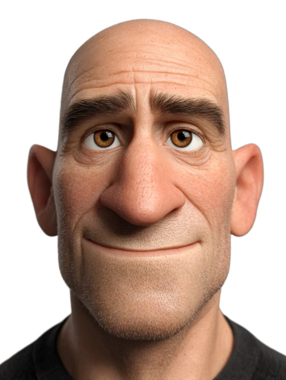 Pixar Bald Character Vinyl Car Decal Sticker – Waterproof & UV-Resistant 