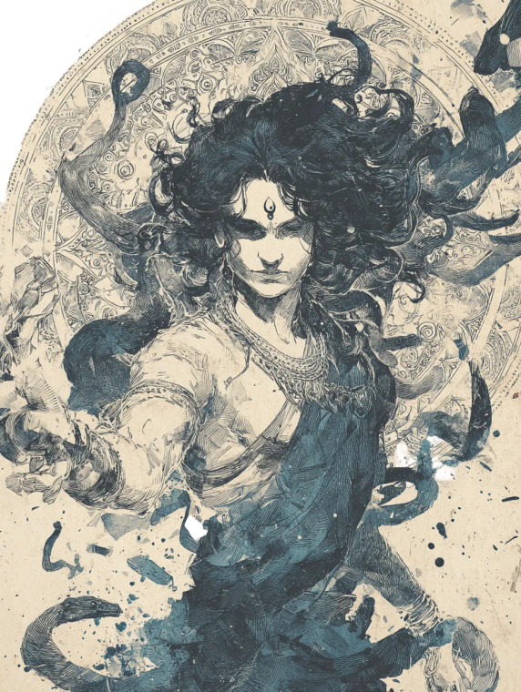 Cosmic Dance Shiva Vinyl Car Decal Sticker – Waterproof & UV-Resistant 