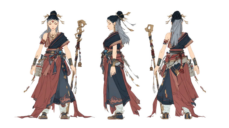 Ancient Shu Priestess Vinyl Car Decal Sticker – Waterproof & UV-Resistant 