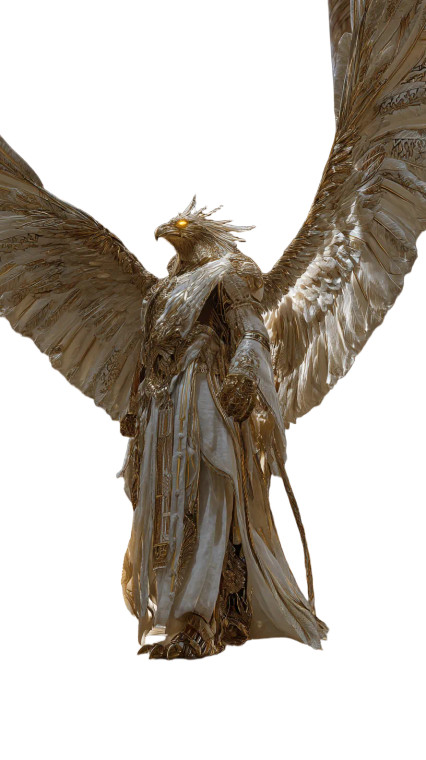 Divine Golden Eagle Vinyl Car Decal Sticker – Waterproof & UV-Resistant 