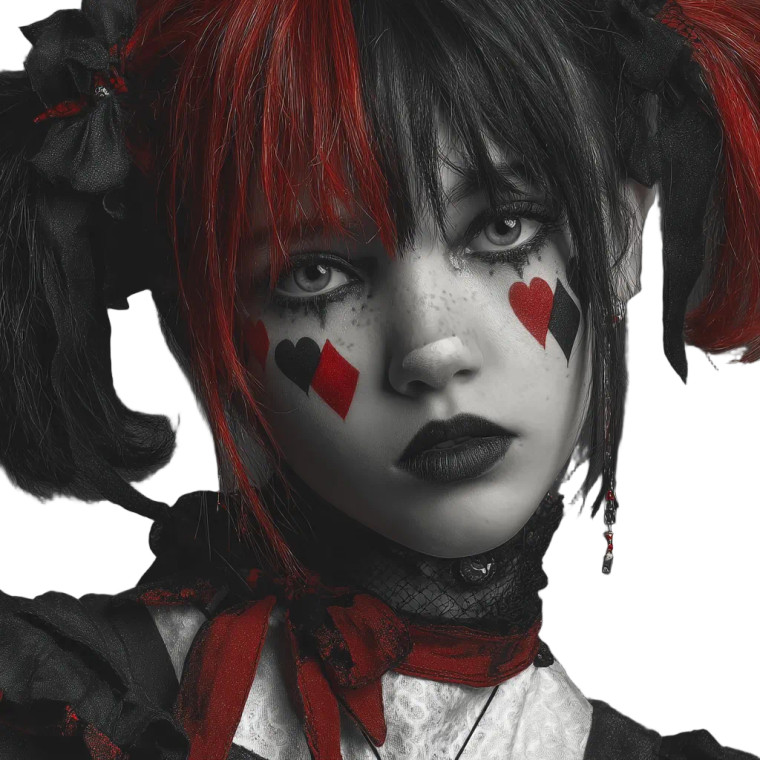 Fantasy Clown Girl Vinyl Car Decal Sticker – Waterproof & UV-Resistant 