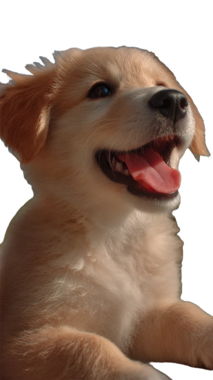 Golden Retriever Puppy V36 Vinyl Car Decal Sticker – Waterproof & UV-Resistant 