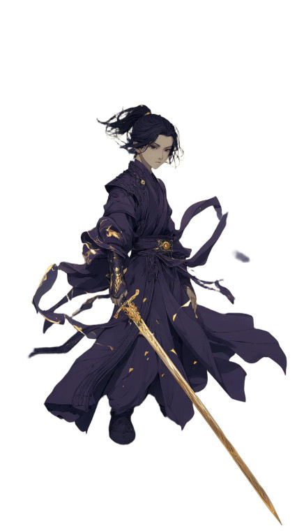 Chinese Sword Boy Vinyl Car Decal Sticker – Waterproof & UV-Resistant 