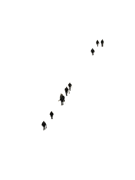 Weary Mountain Travelers Vinyl Car Decal Sticker – Waterproof & UV-Resistant 