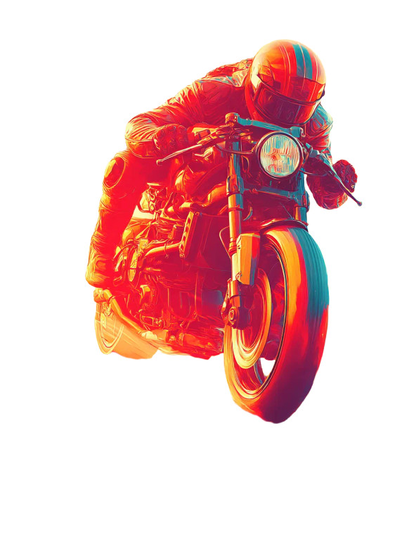 Racing Motorcyclist V2 Vinyl Car Decal Sticker – Waterproof & UV-Resistant 