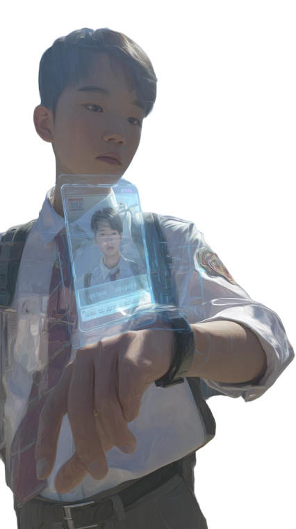 Korean Student Hologram Vinyl Car Decal Sticker – Waterproof & UV-Resistant 