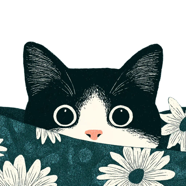 Cartoon Cat Peeking V3 Vinyl Car Decal Sticker – Waterproof & UV-Resistant 