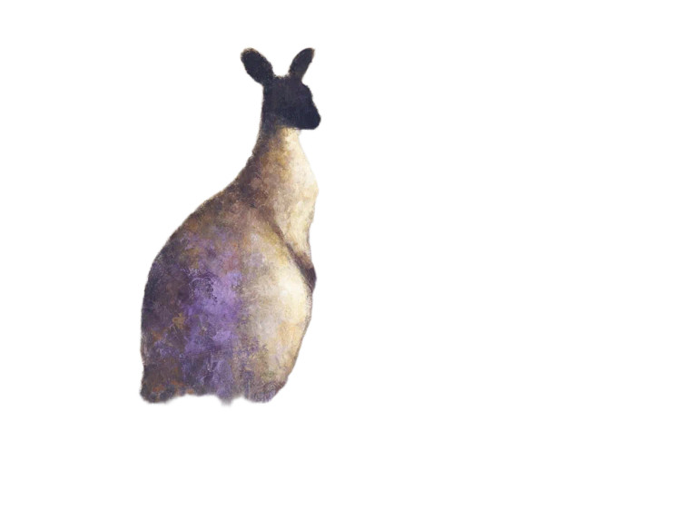 Abstract Kangaroo Vinyl Car Decal Sticker – Waterproof & UV-Resistant 