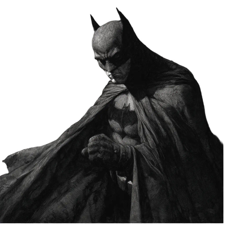 Batman Charcoal Sketch Vinyl Car Decal Sticker – Waterproof & UV-Resistant 