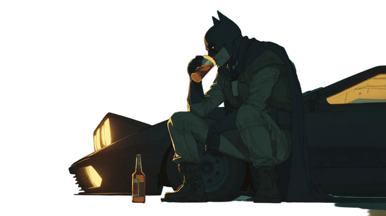 Lonely Batman Night Vinyl Car Decal Sticker – Waterproof & UV-Resistant 