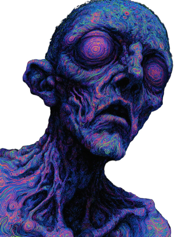 Neon Humanoid Entity V3 Vinyl Car Decal Sticker – Waterproof & UV-Resistant 