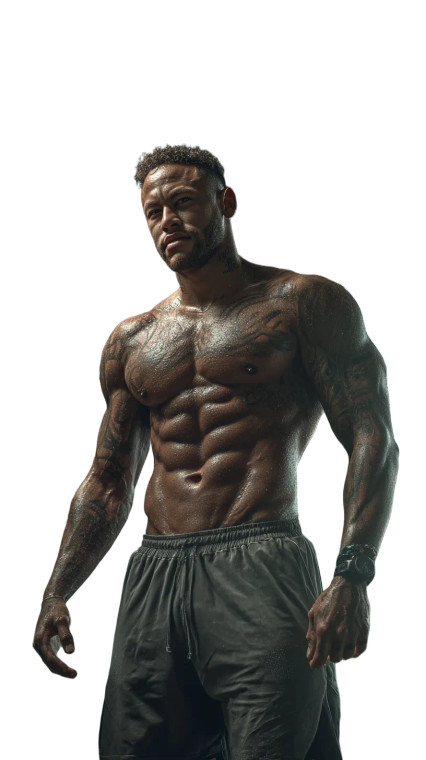 Neymar Bodybuilder Pose Vinyl Car Decal Sticker – Waterproof & UV-Resistant 