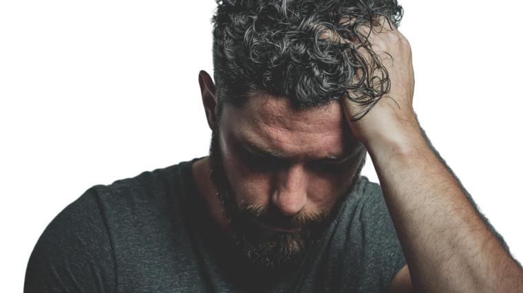 Depressed Man Panicking Vinyl Car Decal Sticker – Waterproof & UV-Resistant 