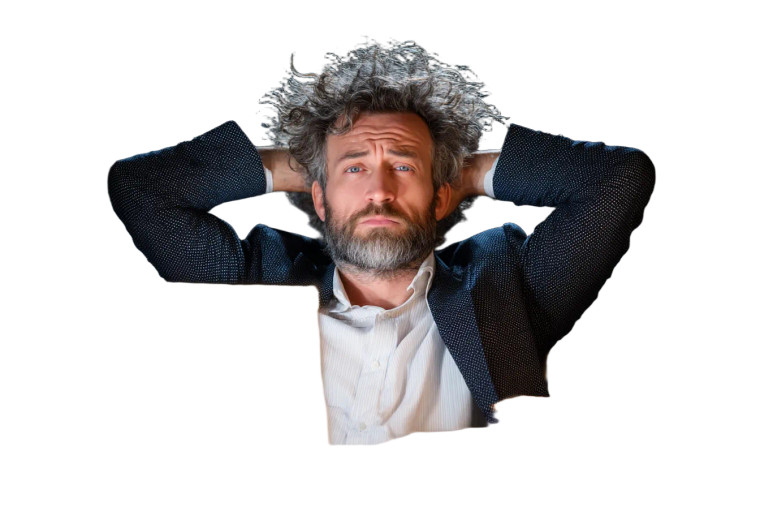 Frustrated Businessman V5 Vinyl Car Decal Sticker – Waterproof & UV-Resistant 