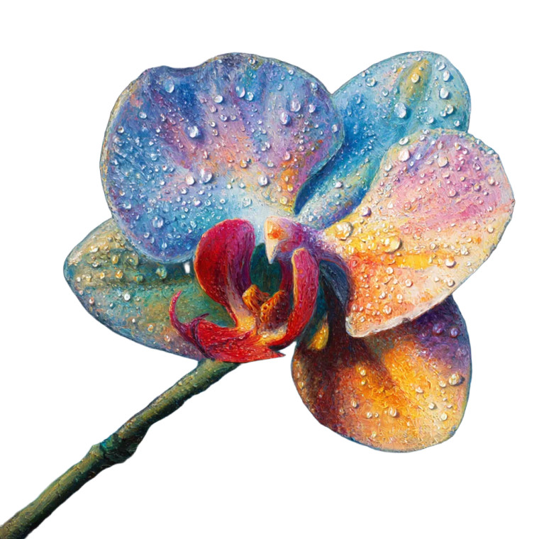 Vibrant Orchid Bloom Vinyl Car Decal Sticker – Waterproof & UV-Resistant 