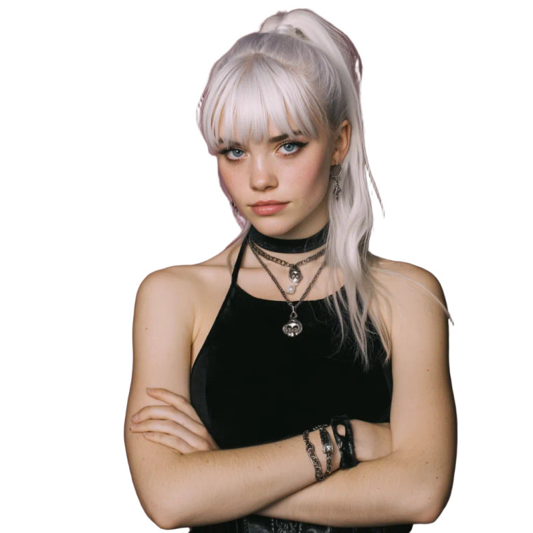 Pastel Gothic Woman Vinyl Car Decal Sticker – Waterproof & UV-Resistant 
