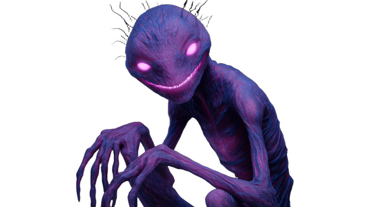 Purple Demonic Creature Vinyl Car Decal Sticker – Waterproof & UV-Resistant 