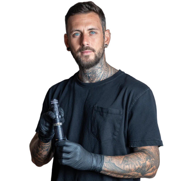 Tattoo Artist Working Vinyl Car Decal Sticker – Waterproof & UV-Resistant 