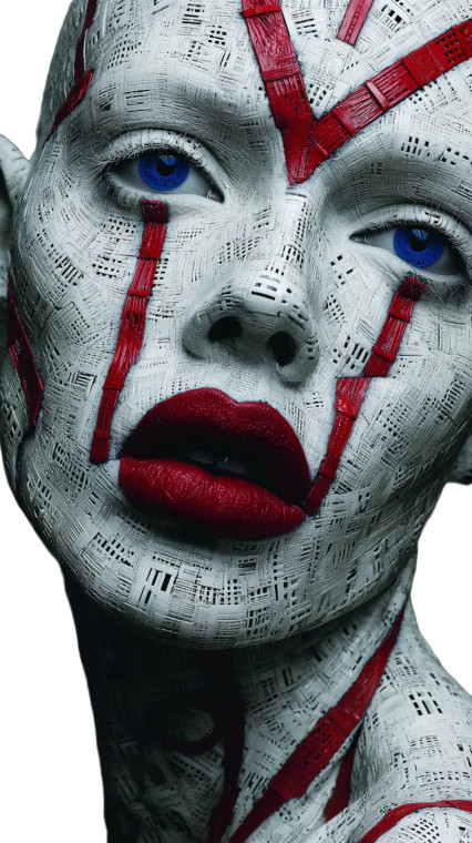 Glossy Red Face Vinyl Car Decal Sticker – Waterproof & UV-Resistant 