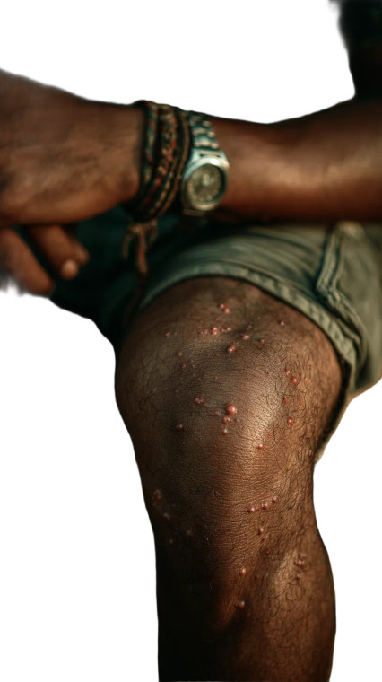 Itchy Leg Bumps Vinyl Car Decal Sticker – Waterproof & UV-Resistant 