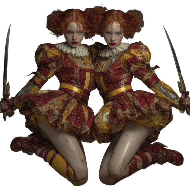 Cyberpunk Tweedle Duo Vinyl Car Decal Sticker – Waterproof & UV-Resistant 