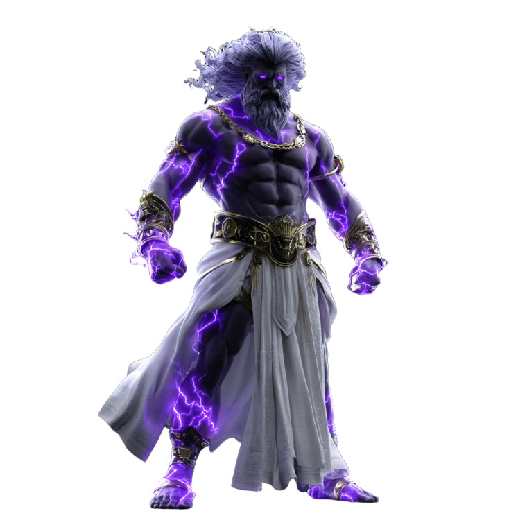 Muscular Zeus God Vinyl Car Decal Sticker – Waterproof & UV-Resistant 