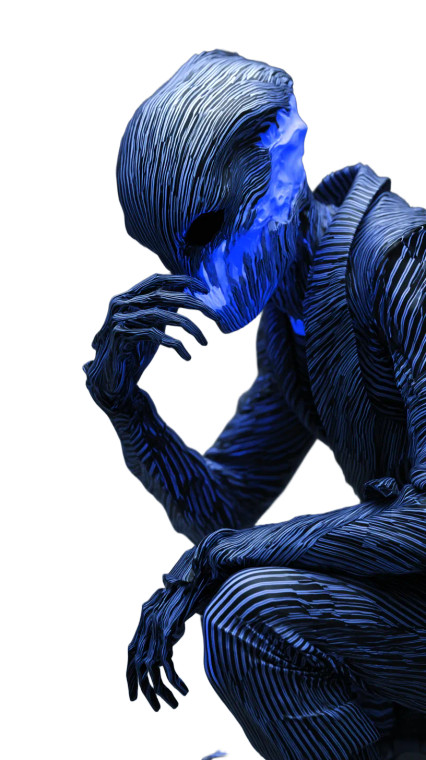 Futuristic Human Form Vinyl Car Decal Sticker – Waterproof & UV-Resistant 