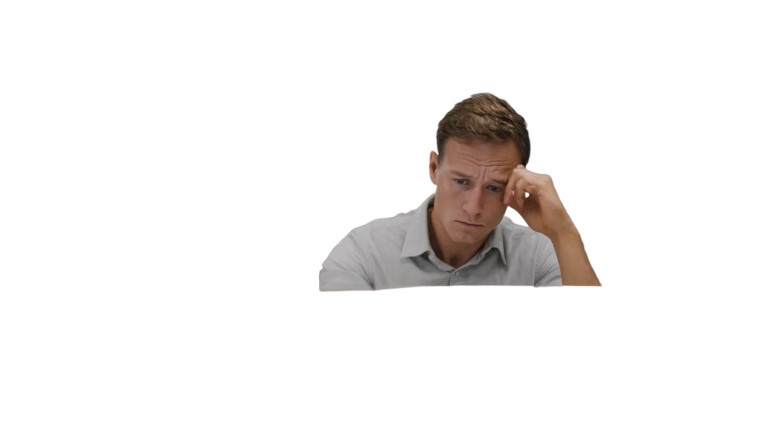 Frustrated Office Worker V8 Vinyl Car Decal Sticker – Waterproof & UV-Resistant 