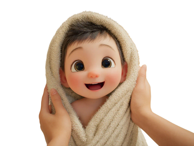 Smiling Asian Baby Vinyl Car Decal Sticker – Waterproof & UV-Resistant 