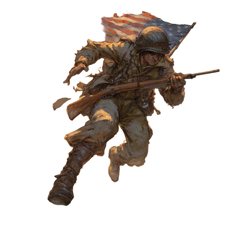 Wwii Soldier Sprinting V2 Vinyl Car Decal Sticker – Waterproof & UV-Resistant 