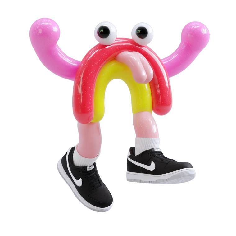 Rainbow Character Jump Vinyl Car Decal Sticker – Waterproof & UV-Resistant 