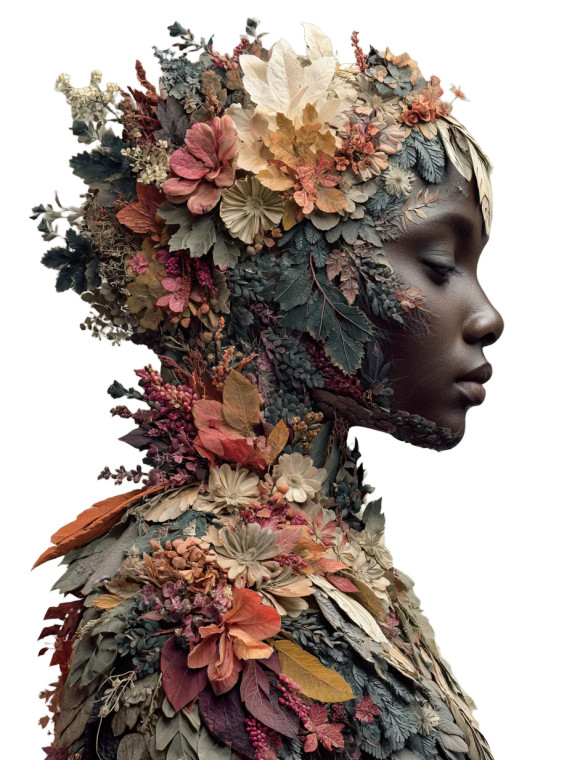 Ethereal Floral Fusion V2 Vinyl Car Decal Sticker – Waterproof & UV-Resistant 