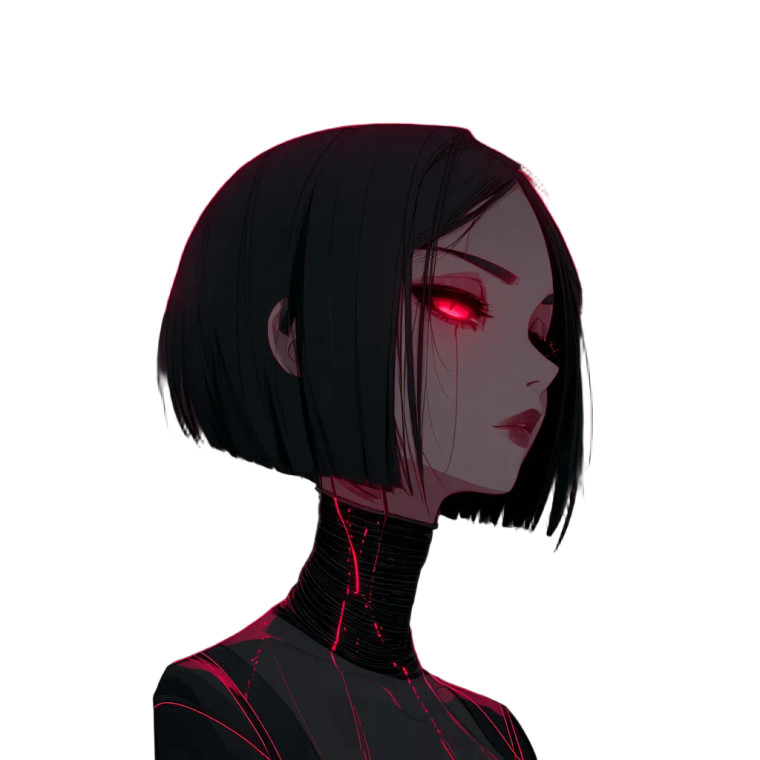 Cyber Witch Portrait Vinyl Car Decal Sticker – Waterproof & UV-Resistant 