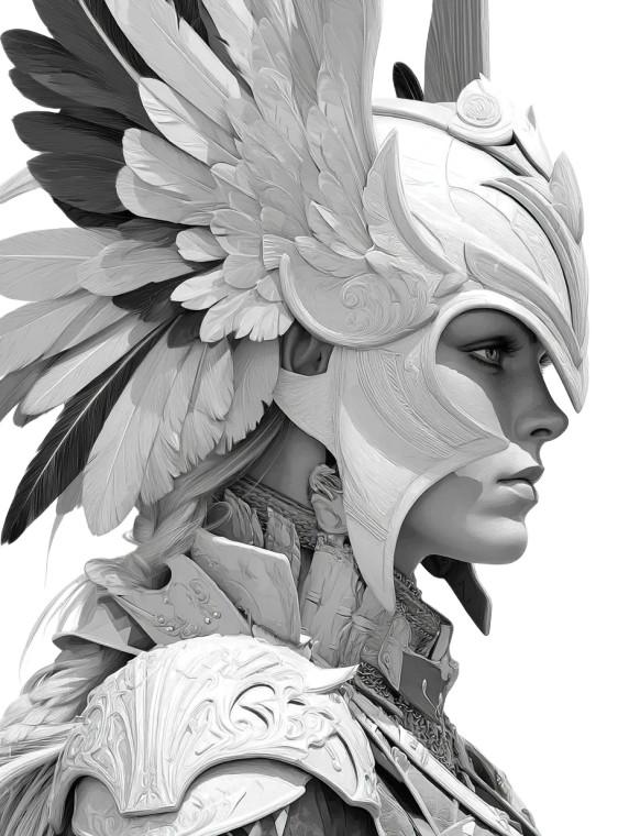 Gothic Valkyrie Goddess Vinyl Car Decal Sticker – Waterproof & UV-Resistant 