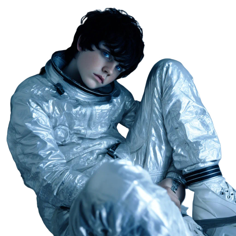 Teen Astronaut Relaxing Vinyl Car Decal Sticker – Waterproof & UV-Resistant 