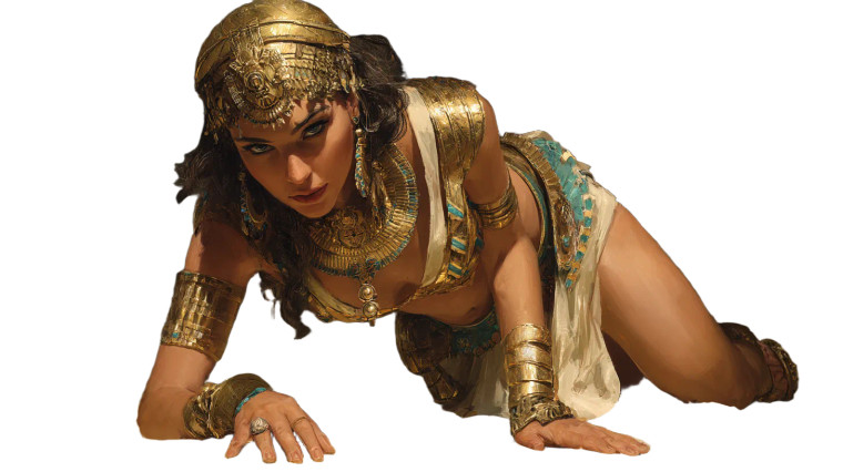 Egyptian Goddess Crawling Vinyl Car Decal Sticker – Waterproof & UV-Resistant 