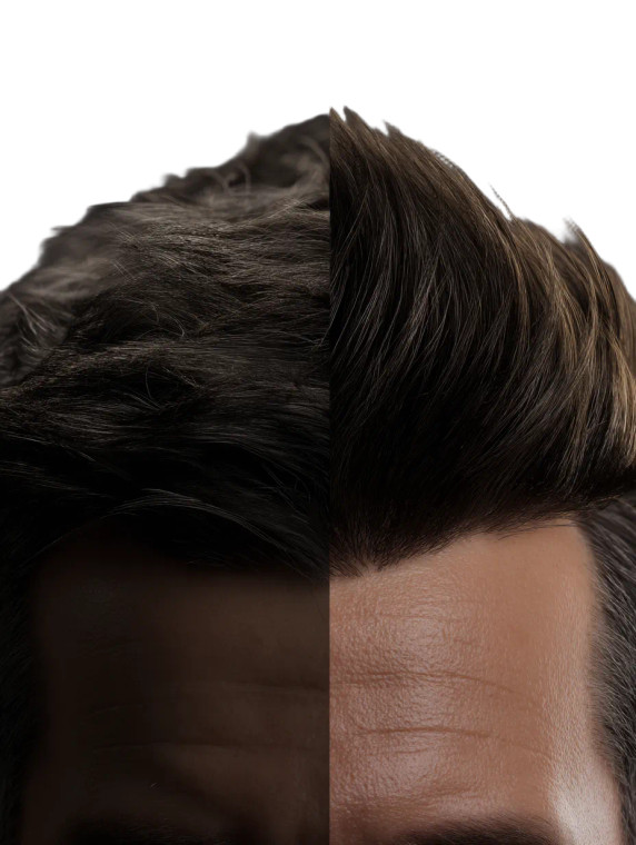Split Hair Contrast Vinyl Car Decal Sticker – Waterproof & UV-Resistant 