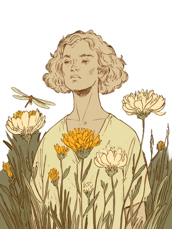 Blooming Twilight Muse Vinyl Car Decal Sticker – Waterproof & UV-Resistant 