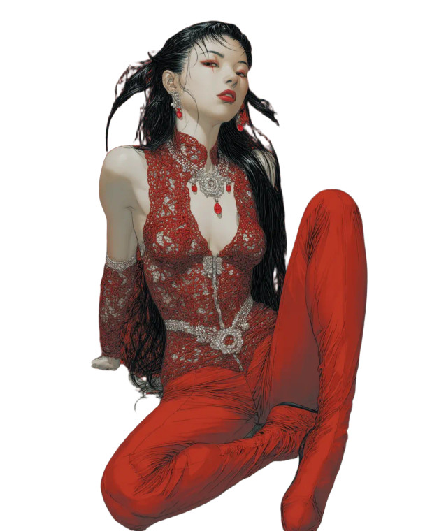 Goth Pop Vampire Vinyl Car Decal Sticker – Waterproof & UV-Resistant 