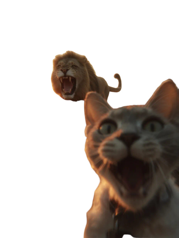 Terrified Cat Selfie Vinyl Car Decal Sticker – Waterproof & UV-Resistant 