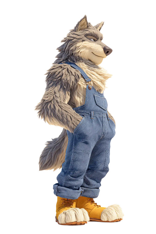 Friendly Wolf Farmer Vinyl Car Decal Sticker – Waterproof & UV-Resistant 