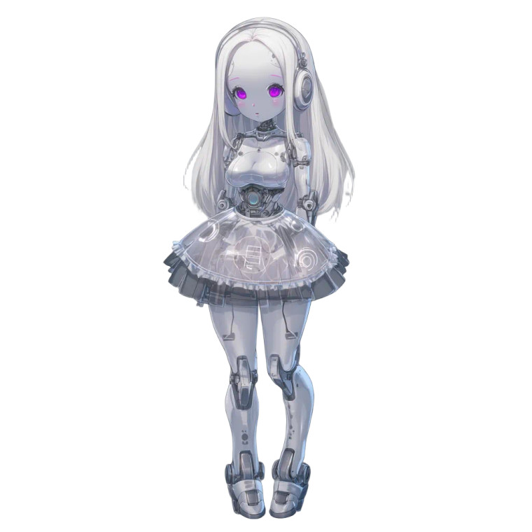 Anime Android Maid Vinyl Car Decal Sticker – Waterproof & UV-Resistant 