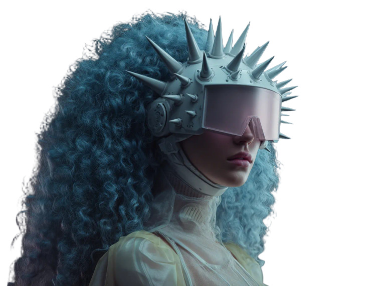 Futuristic Female Model V2 Vinyl Car Decal Sticker – Waterproof & UV-Resistant 