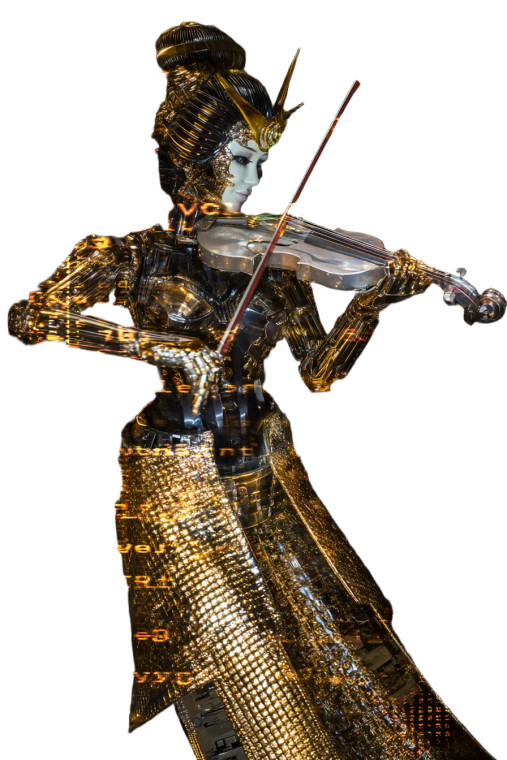 Futuristic Robot Geisha V2 Vinyl Car Decal Sticker – Waterproof & UV-Resistant 