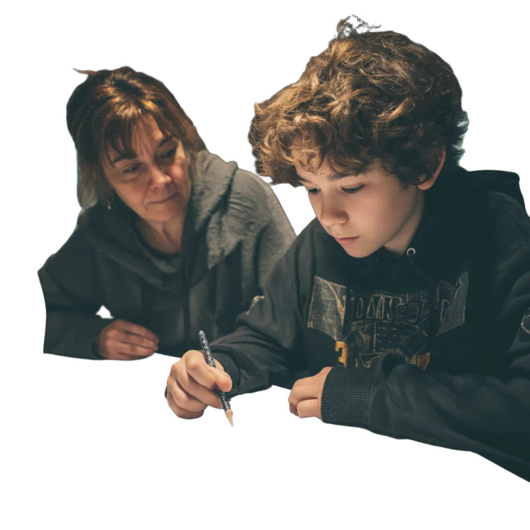 Kid Doing Homework Vinyl Car Decal Sticker – Waterproof & UV-Resistant 